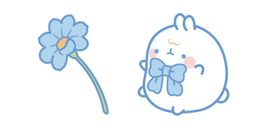 Molang et une Tendre Fleur Bleue Curseur