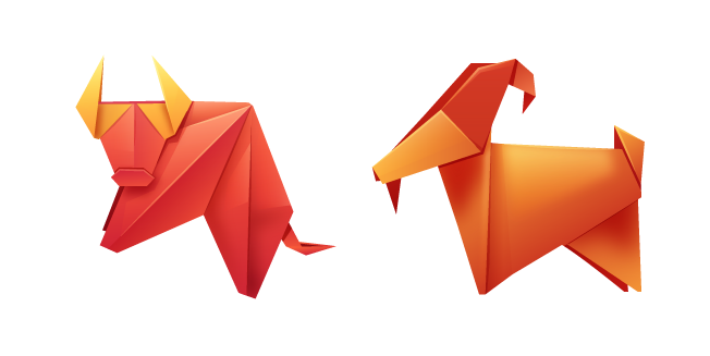 Origami Toro y Cabra Cursor