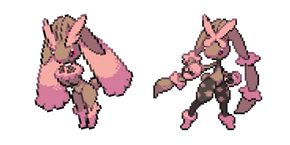 Pokemon Lopunny y Mega Lopunny Pixel cursor