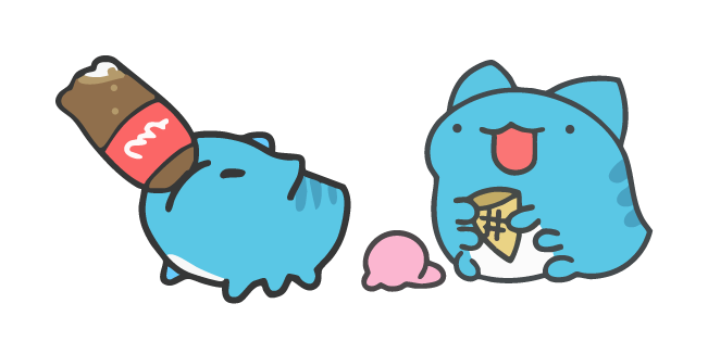 Lindo Bugcat Capoo con Cola y Helado Cursor