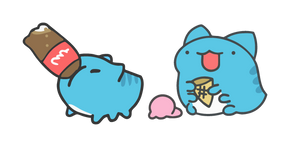 Lindo Bugcat Capoo con Cola y Helado cursor