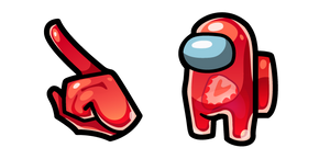 Among Us Personaje de Gelatina Roja cursor