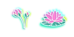 Курсор Neon Water Lilies