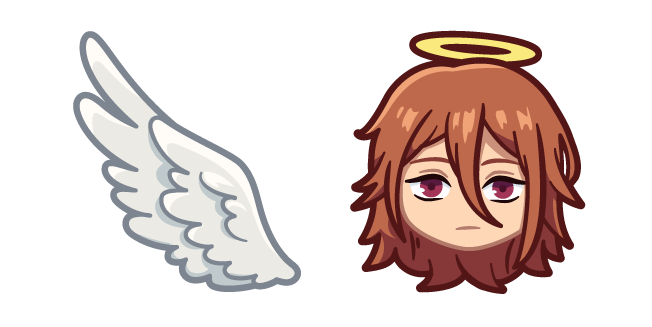 Chibi Chainsaw Man Angel Devil y un Ala Cursor