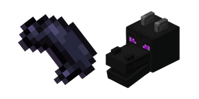 Minecraft Ender Dragon et Teinture Noire Curseur