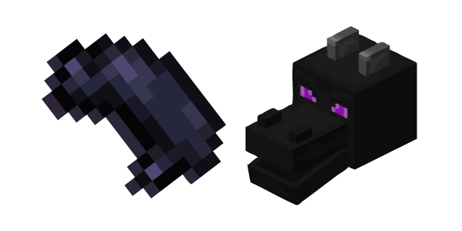 Minecraft Ender Dragon and Black Dye Cursor