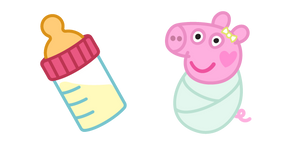 Peppa Pig Evie Pig y un Biberón cursor