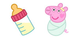 Peppa Pig Evie Pig and a Baby Bottle Cursor