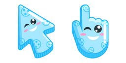 Light Blue Smile Cursor