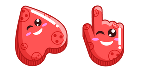 Sourire Cœur Rouge Curseur