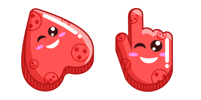 Sourire Cœur Rouge Cursor