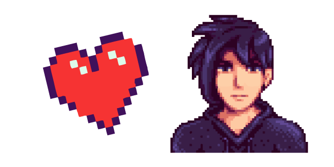 Stardew Valley Sebastian and a Heart курсор