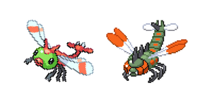 Pokemon Yanma and Yanmega Pixel Cursor