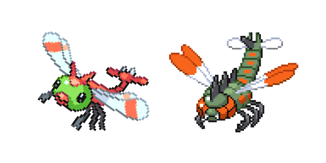 Pokemon Yanma and Yanmega Pixel Cursor