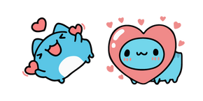 Cute Bugcat Capoo with Hearts Cursor