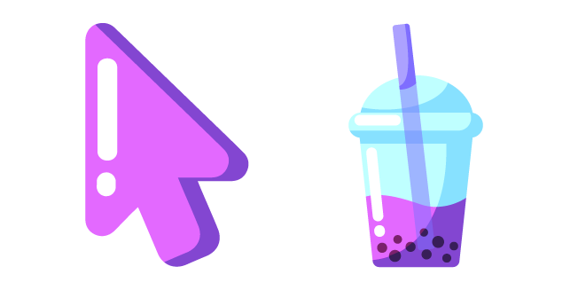 Minimal Purple Bubble Tea курсор