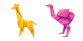 Origami Girafe et Autruche Curseur