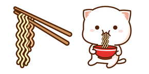 Mochi Mochi Peach Cat avec Nouilles Curseur