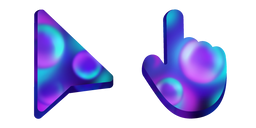 Blue and Purple Bubbles Cursor