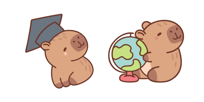 Cute Capybara Teacher Cursor