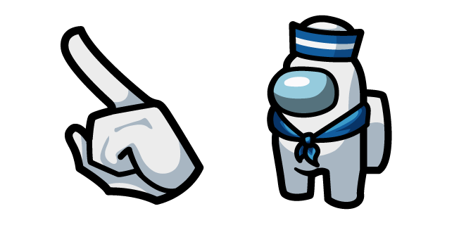 Among Us White Sailor Character курсор