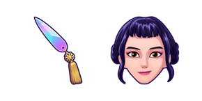 KPop Demon Hunters Zoey and Knife Cursor
