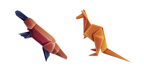 Origami Ornithorynque et Kangourou Curseur