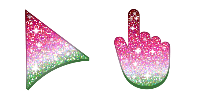 Granate Cereza Verde Glitter Cursor