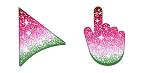 Granate Cereza Verde Glitter cursor