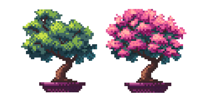 Sakura Bonsai Pixel курсор