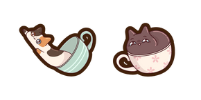 Курсор Kawaii Cats in Teacups