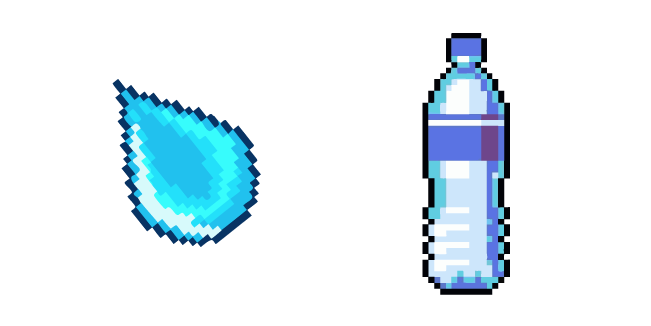 Drop and Bottle of Water Pixel курсор