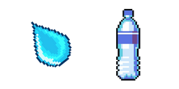 Drop and Bottle of Water Pixel Cursor
