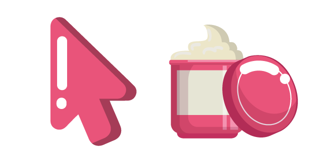 Minimal Pot de Crème Rose Cursor