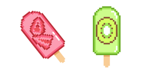 Helados de Fresa y Kiwi Pixel cursor