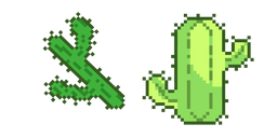 Green Cactuses Pixel Cursor