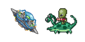 Курсор Terraria Martian Saucer and Scutlix