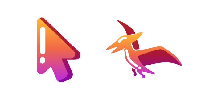 Minimal Gradient Ptérodactyle Cursor