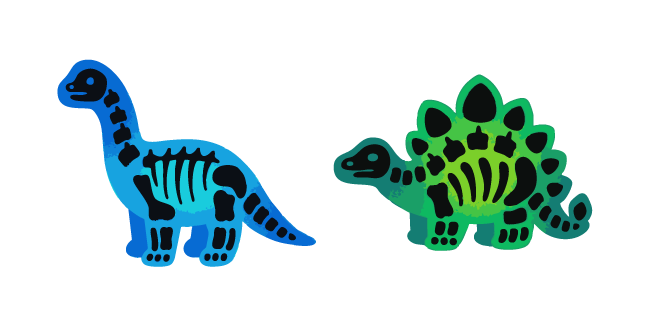 Siluetas de Dinosaurios Rayos X Cursor