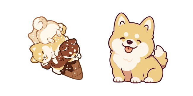 Mignonne Crème Glacée de Chiots Cursor