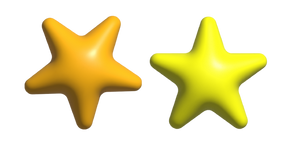 Курсор Simple 3D Orange and Yellow Stars