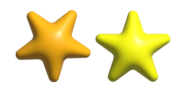 Simple 3D Orange and Yellow Stars курсор