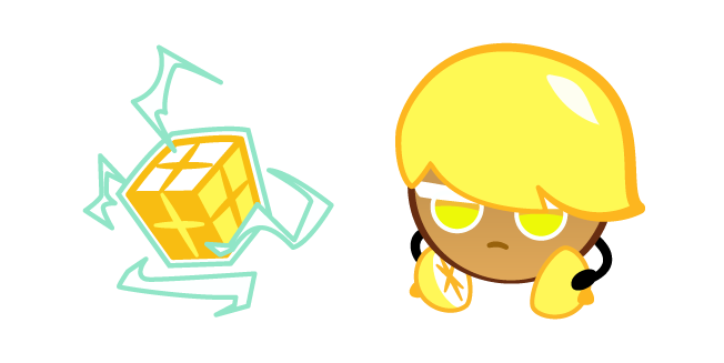 Cookie Run Lemon Cookie and a Cube Cursor