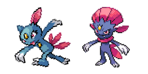 Pokemon Sneasel and Weavile Pixel Cursor