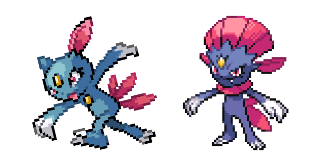 Pokemon Sneasel and Weavile Pixel Cursor