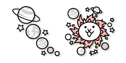 The Battle Cats Solar Cat and Planets Cursor