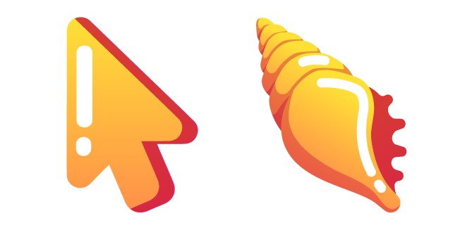 Minimal Gradient Conch Shell Cursor