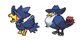 Pokemon Murkrow and Honchkrow Pixel Cursor