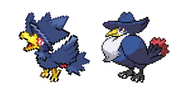 Pokemon Murkrow and Honchkrow Pixel Cursor