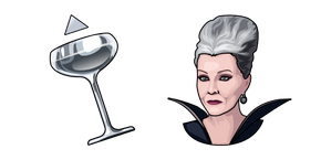 Wednesday Granny Frump y una Copa de Cristal cursor